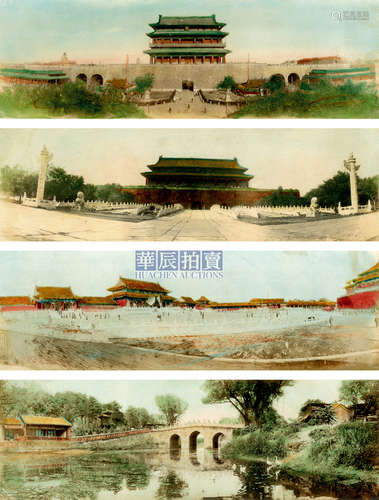 佚名 北京宽幅上色照（34张） 1930s 银盐纸基，手工上色