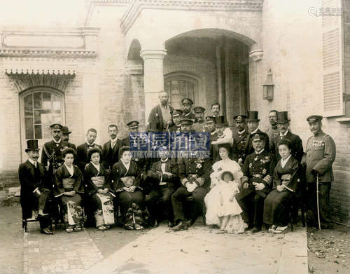 山本赞七郎 庚子时期日本亲王及领事在京合影 1900s 银盐纸基