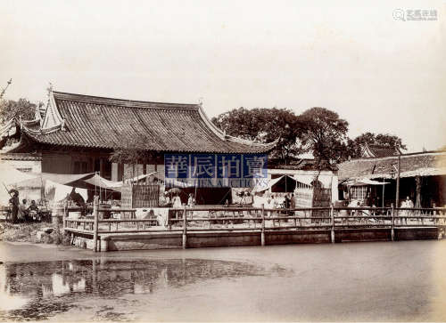 佚名 上海豫园外景 1880s 蛋白照片