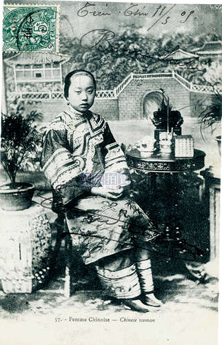 清末小脚女子明信片（13张） 1900s 明信片