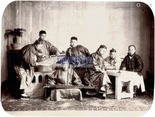 佚名 琴棋书画 1890s 蛋白照片