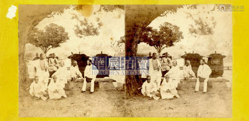 弥尔顿·米勒 广州的传教士与中国人 1861-1862 蛋白照片