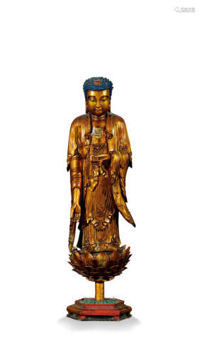 18世纪 木漆金阿弥陀佛立像