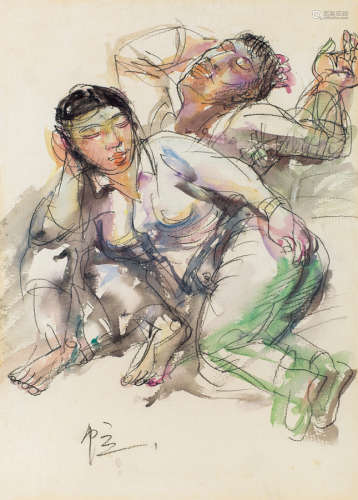 王利丰 1995年作 “真”系列组画之“棋” 布面油画