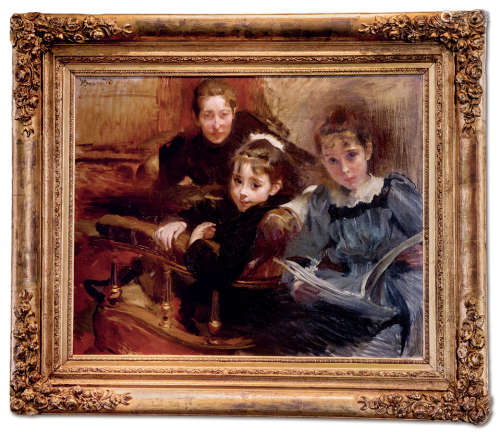 保罗·阿尔伯特·贝纳尔 1892年作 勒努瓦家人肖像 布面油画