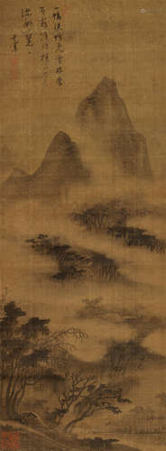 董其昌（1555～1636） 山水 立轴 水墨绢本