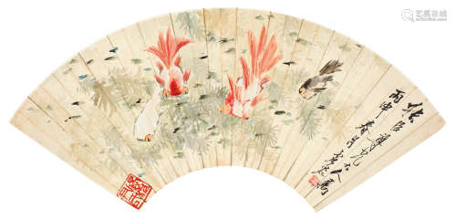 虚谷（1823～1896） 丙申（1896年）作 金鱼 镜心 设色纸本