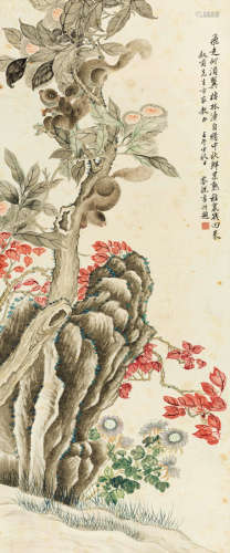 蔡铣（1897～1960） 壬午（1942年）作 松鼠 立轴 设色纸本