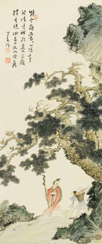 溥儒（1896～1963） 高士图 立轴 设色绢本