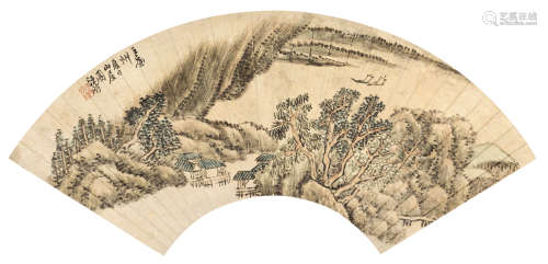 汪昉（1799～1877） 夏日山居图 镜心 设色纸本