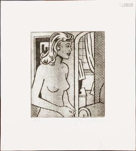 Nude Girl. Eau-forte signée en bas à droite. N° 16/40.<br/>haut. 0m26 larg. 0m23