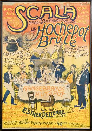 Le Hochepot brûlé. Affiche.<br/>haut. 0m84 larg. 0m59