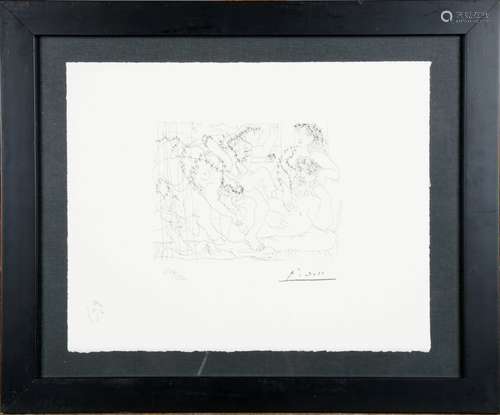 Sculpteur et Modèles.<br/>Lithographie. N° 216/1200.<br/>haut. 0m33 larg. 0m42