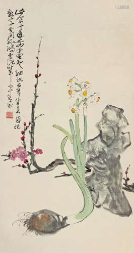孙雪泥（1889～1965） 春意图 立轴 设色纸本