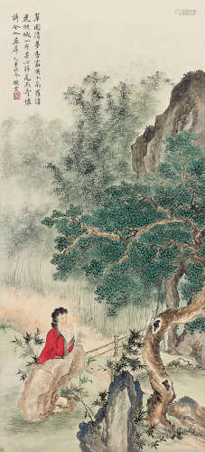 周炼霞（1908～2000） 1945年作 翠园清梦 镜心 设色纸本