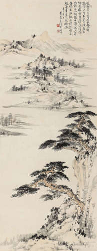 董寿平（1904～1997） 1941年作 般若寺纪游 立轴 设色纸本