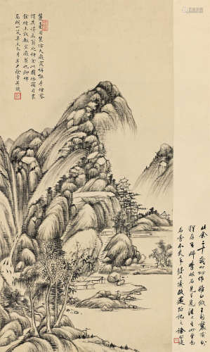 徐邦达（1911～2012） 1931年作 山居流泉 立轴 水墨纸本