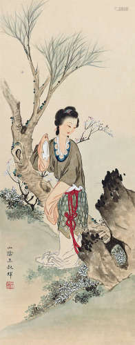 王叔晖（1912～1985） 春思图 立轴 设色纸本