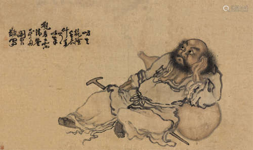 闵贞（1730～1788） 1762年作 铁拐李 镜心 设色纸本