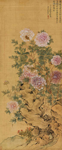 恽寿平（1633～1690） 1689年作 富贵长寿 镜心 设色绢本