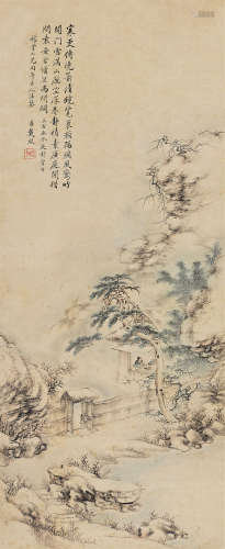 戴熙（1801～1860） 寒山幽士 立轴 设色纸本