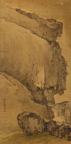 黄慎（1687～1768） 秋山图 立轴 设色绢本