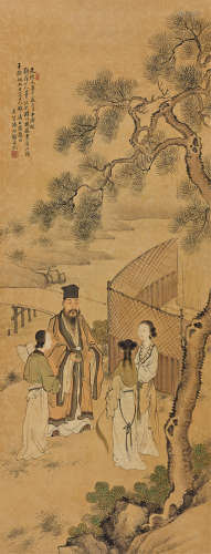 潘振镛（1852～1921） 1875年作 玉靥红绡 立轴 设色纸本