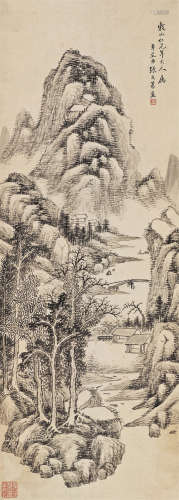 张之万（1811～1897） 溪山幽居 立轴 水墨纸本