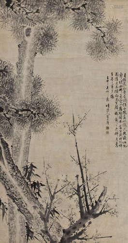 李方膺（1695～1755） 1752年作 岁寒三友 立轴 水墨纸本