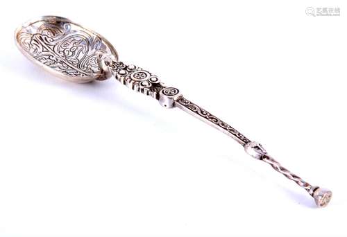 Kopie van een zilveren Anointing Spoon, Londen 1910 naar een antiek voorbeeld uit 1150