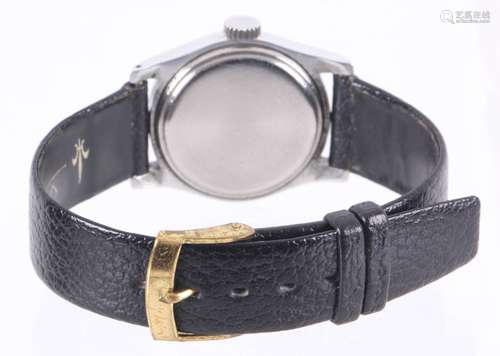 Classic vintage 179 Dresswatch, jaren 50, handopwindbaar met zwart lederen band