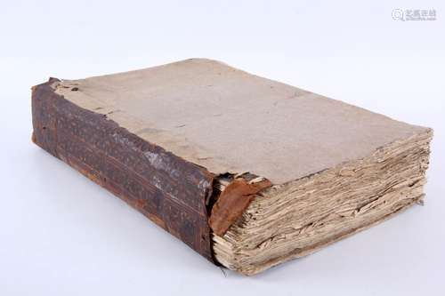 Antiek boek : Weereld toneel woordenboek, gedateerd 1743