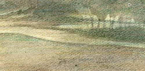 Jan P. Koenaards, Berglandschap, aquarel, 53 x 40 cm.