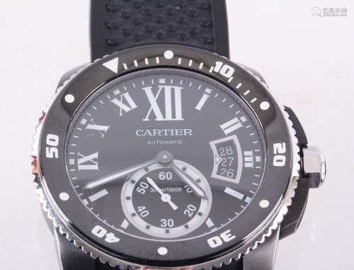 Cartier Calibre diver carbon手表，含盒子