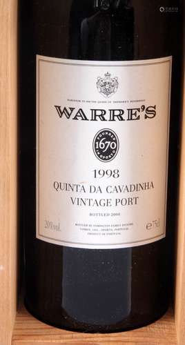 Warre Vintage Port Quinta Da Cavadinha 1996 in orig. kist, 2x