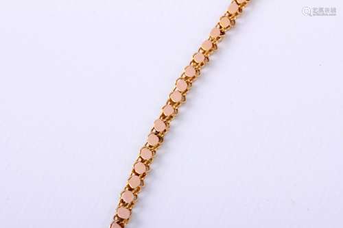 14 Kt. gouden fantasie collier, L.60 cm., 11,6 gr.