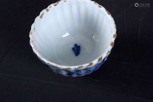 蓝白相间代尔夫特瓷器杯子，18世纪
