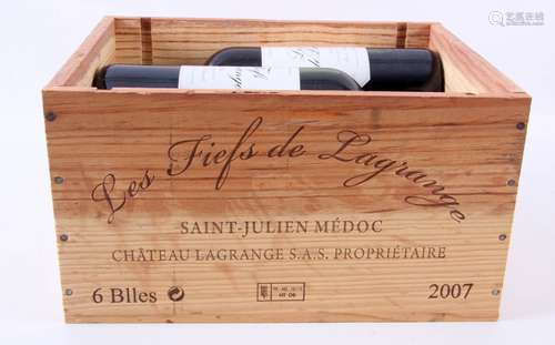 Château La Fiefs de Lagrange, 2e wijn, St. Julien, in originele kist 2007, 6x