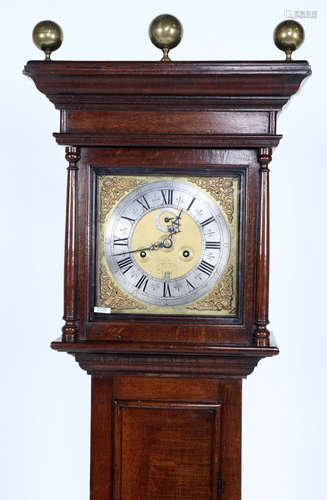 Antiek Engels staand horloge in eikenhouten kast, Joseph Hanthorn, h.211