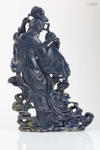 Chine, XXème siècle  Important sujet en lapis-lazuli