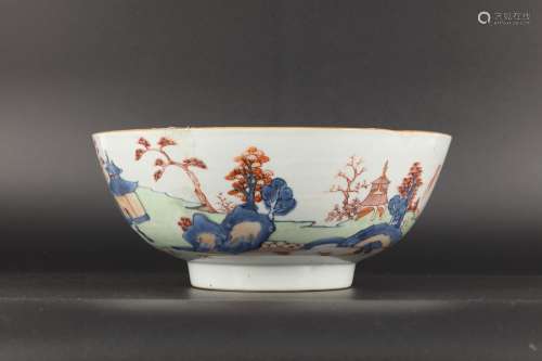 Blue and White Jiacai big bowl