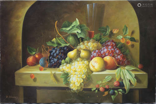 D. Stanley, signed oil on canvas still life