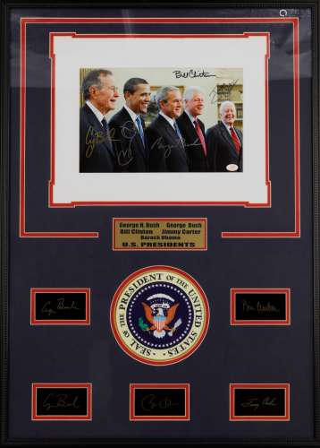 Five American presidents authenticated  autographs