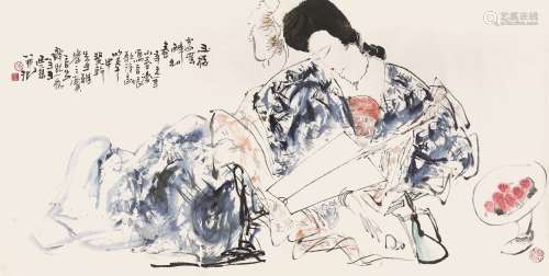 王西京（b.1946） 玉楼宴 镜心 设色纸本