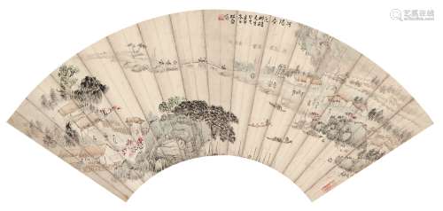钱松嵒（1899～1985） 河阳春色 镜心 设色纸本