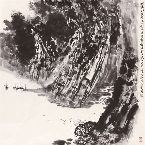 宋文治（1919～2000） 蜀江晓景 镜心 水墨纸本