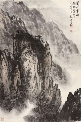 魏紫熙（1915～2002） 黄山翠峰 镜心 设色纸本