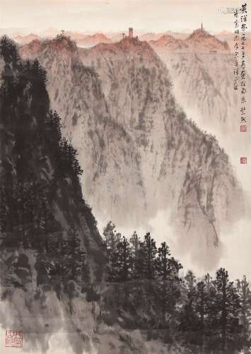 魏紫熙（1915～2002） 黄洋界 镜心 设色纸本