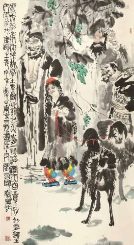 张友宪（b.1954） 新疆写生 镜心 设色纸本