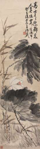 蒲华（1839～1911） 荷花 立轴 设色纸本